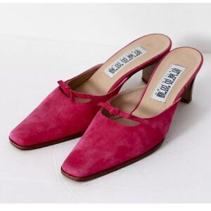 Saks Fifth Avenue Pink Mules